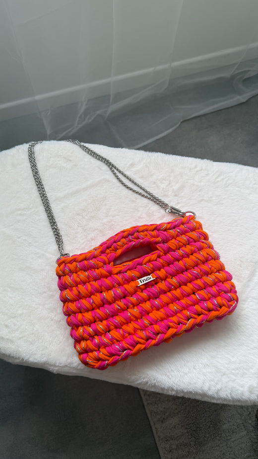 Maya - orange, fuchsia et argenté