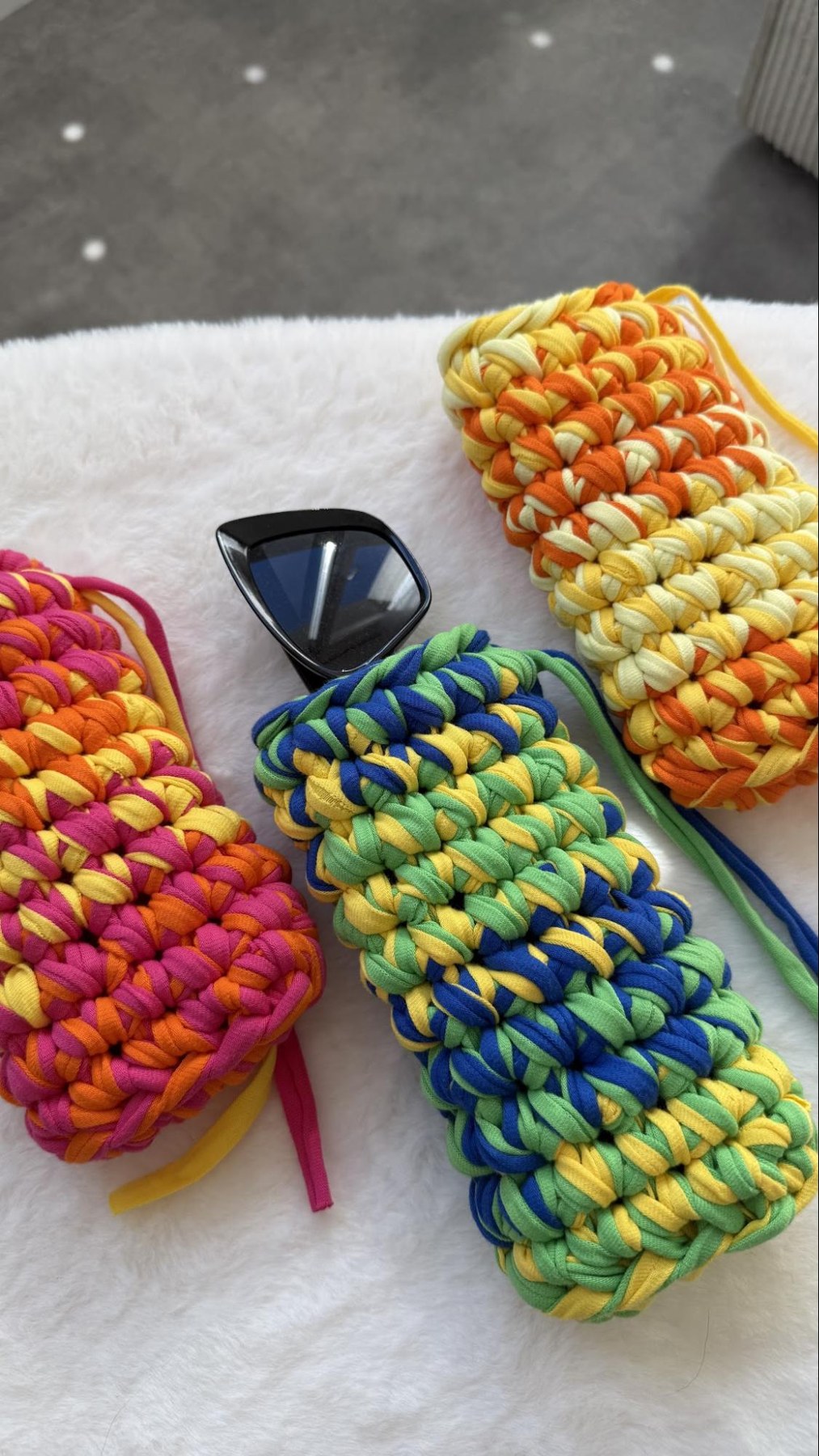 Étui à lunettes en crochet fait main
